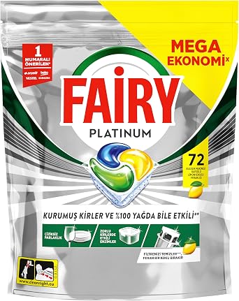 Fairy Platinum Dishwasher Detergent Capsule/Tablet 72 Wash Lemon Scented