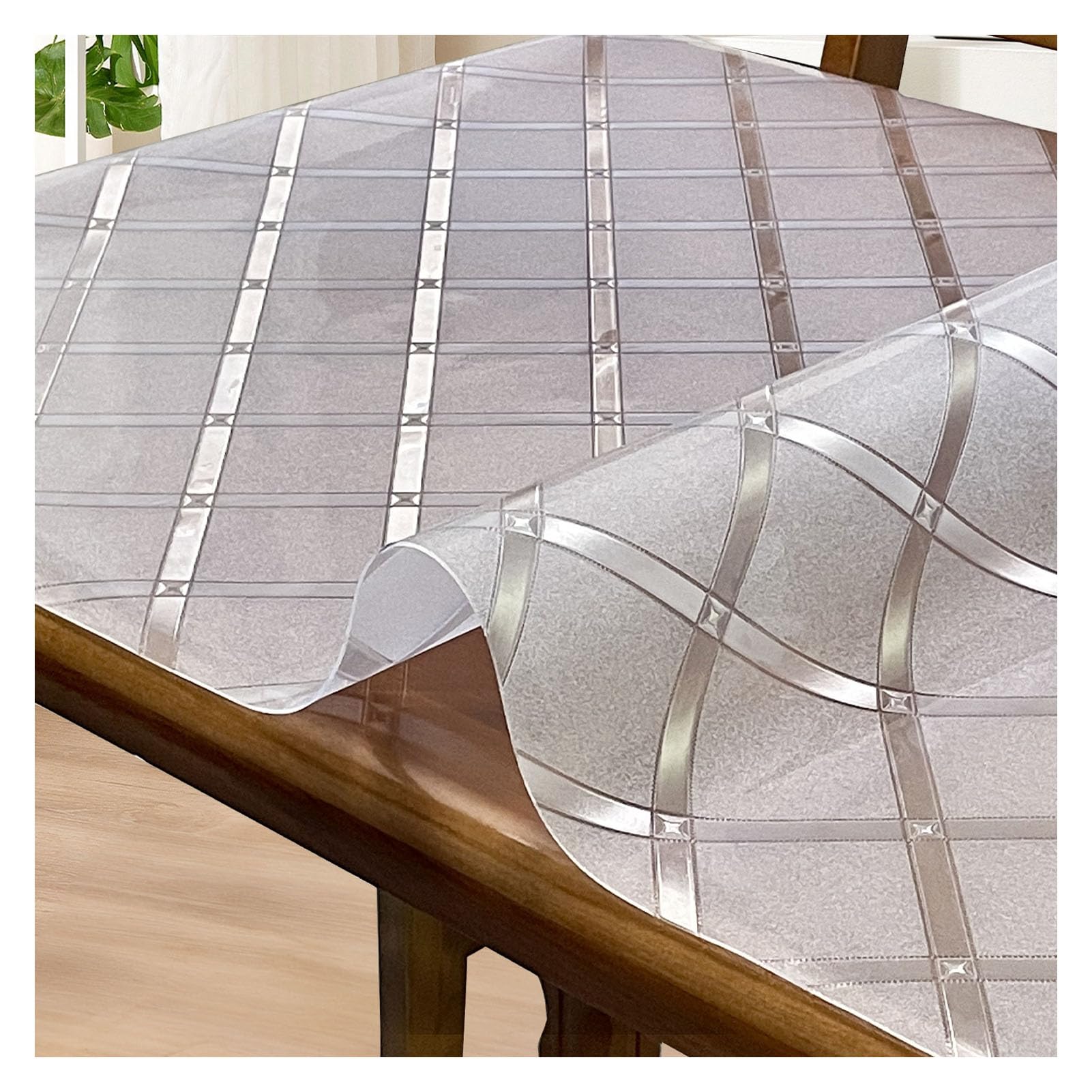 Nappe transparente en PVC pour protéger une table basse