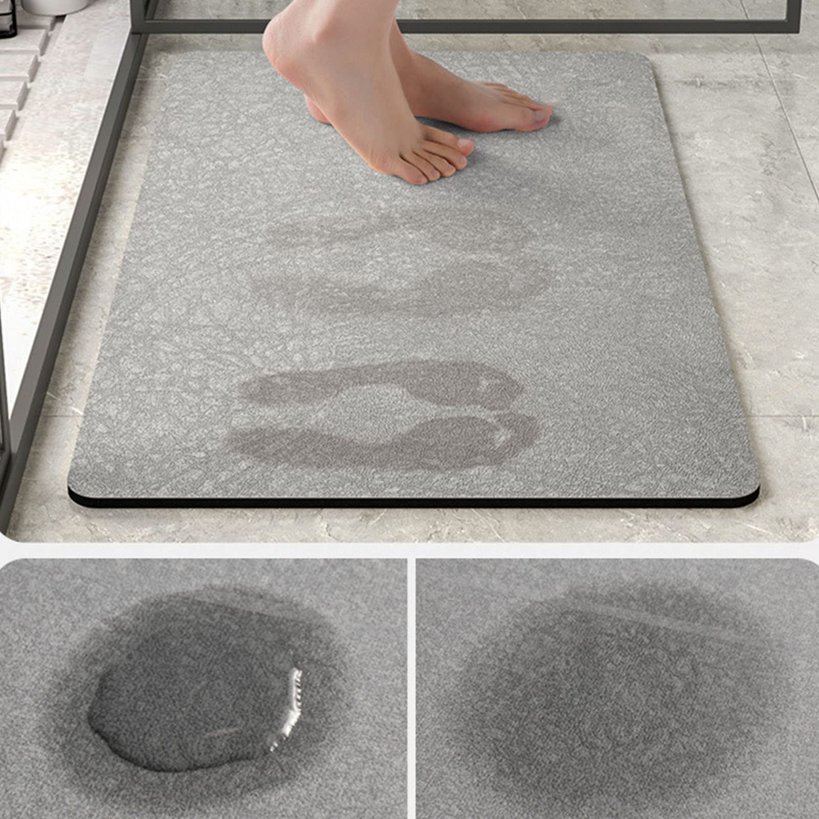 Alfombra de Ducha Curvada, alfombras de baño Antideslizantes, Alfombra de baño Premium Absorbente Extra Suave, Alfombra de baño Antideslizante, Suave y cómoda, decoración de baño m