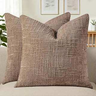 Allorry camel chenille pillow covers