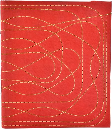 VISMAY'S Red Diary with White Pages 90 GSM Paper Handmade Traditional Bahi Khata Book Manifestation Diary for Dream Wish G...