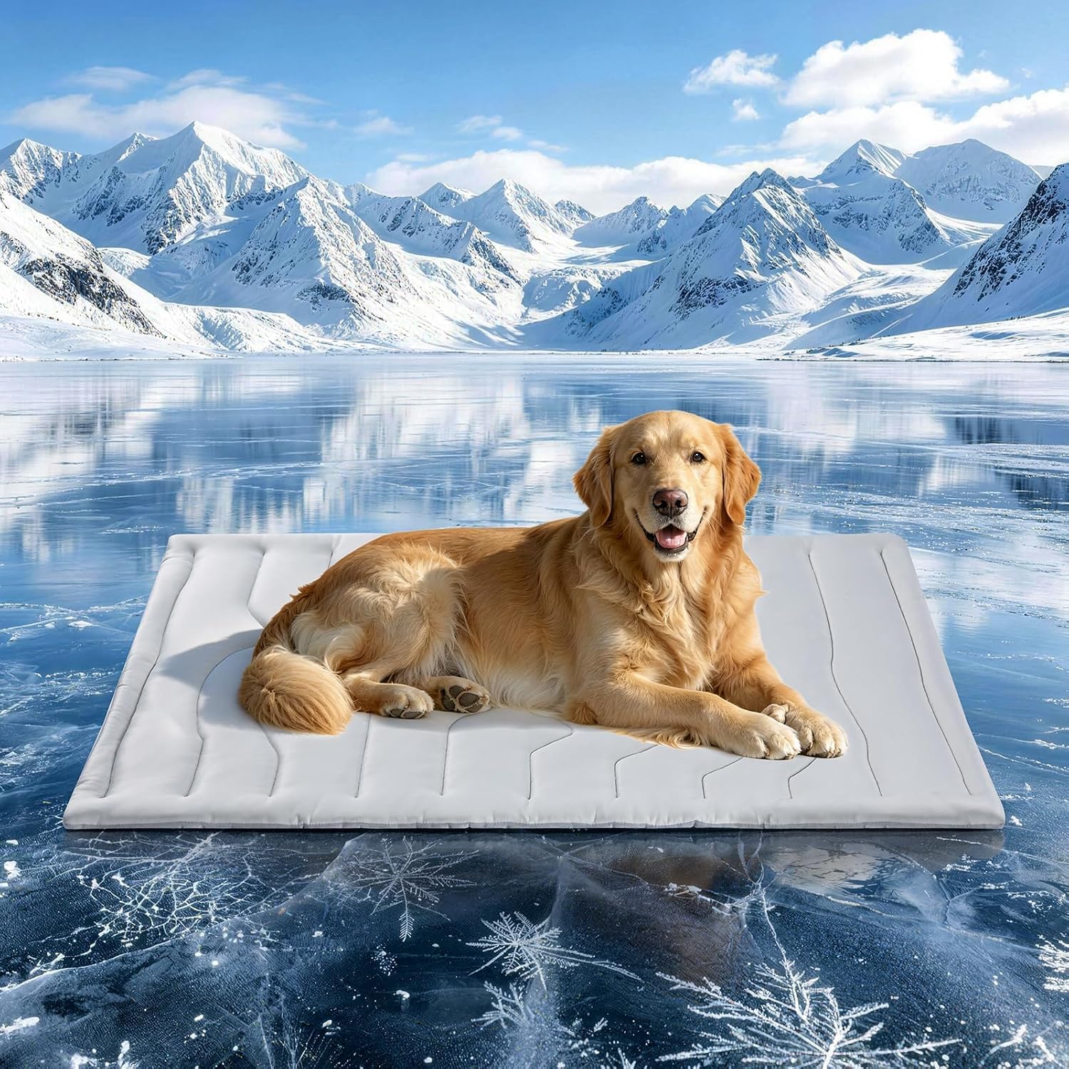Dog Cooling Mat, 2026 New Cool Mat for Dogs, Soft Non-Slip Self-Cooling Pad On the Go or in the Car, Durable Anti-Scratch Pet Ice Silk Mat for Dogs & Cats for Home (Grey, 50x40cm)