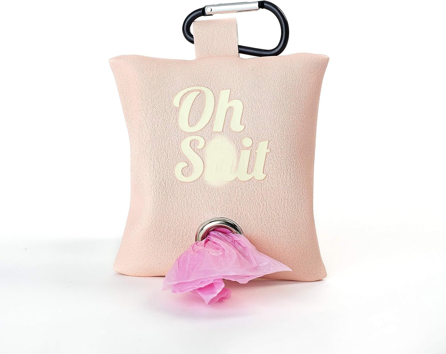 RoyallK Dog Poop Bag Waste Bag Dispenser Holder Bag Cute Funny (Pink (White Lettering))