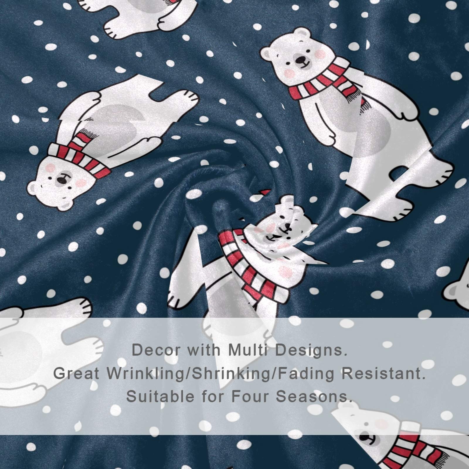 Süß Polar Bär Decke Kuscheldecke, Warme, Gemütliche, Weiche Decke für Kinder, Jungen, Mädchen, Bettcouch (125 x 150 cm)