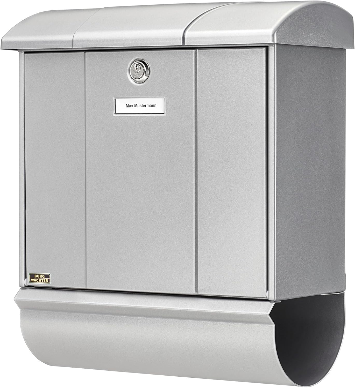 Burg-Wächter Letterbox Set with Integrated Newspaper Compartment, A4 Throw-in Format, EU Norm EN 13724, Galvanized Steel, Olymp-Set 91600 W, White