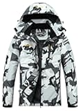 MOERDENG Women's Waterproof Ski Jacket Warm Winter Snow Coat Mountain Windbreaker Hooded Raincoat Jacket