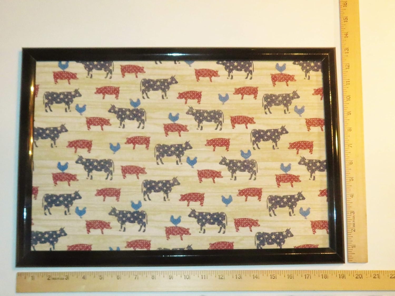 Americana Country Farmhouse Bulletin Board, Farm Animal Cork Board