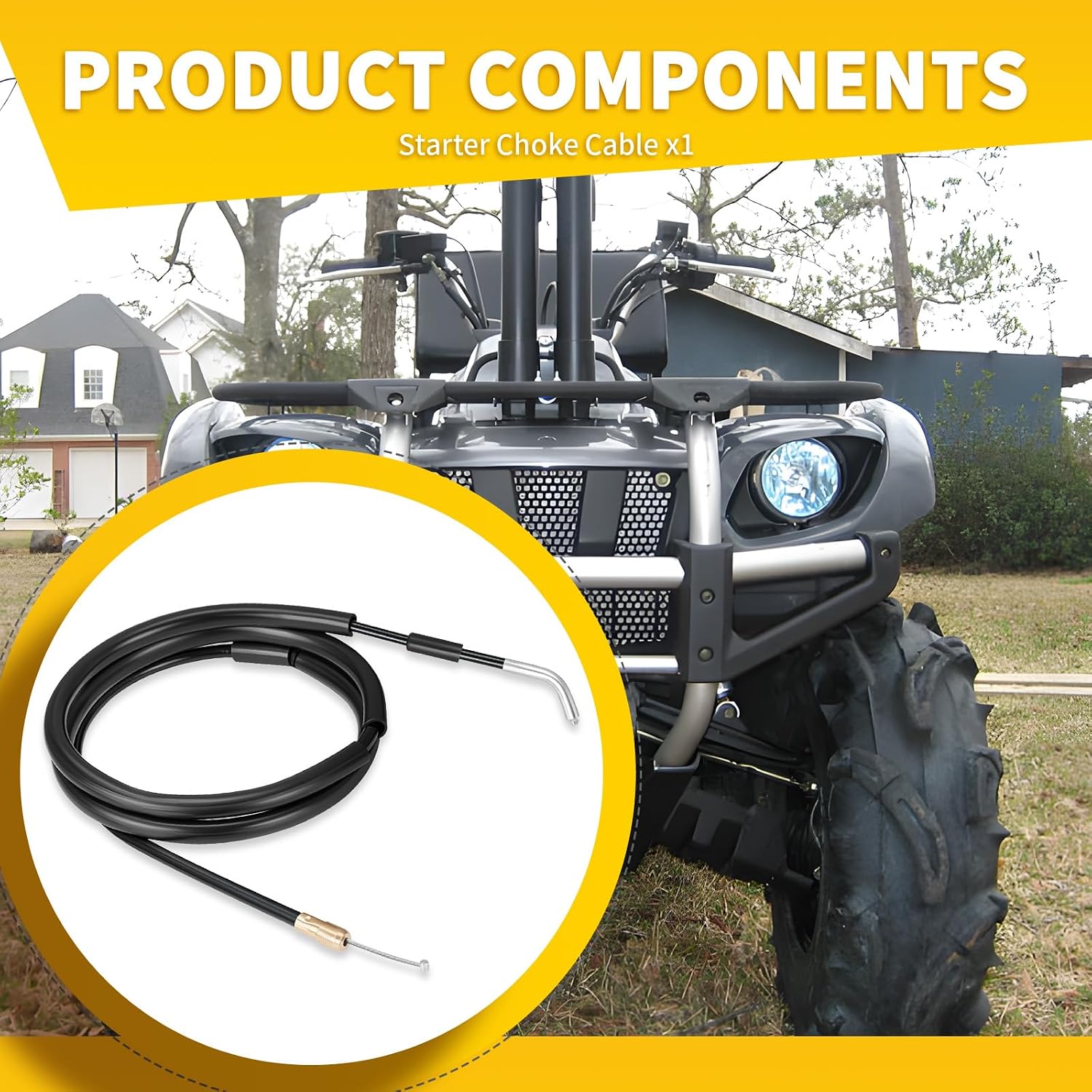 Starter Choke Cable for Yamaha Grizzly 660 YFM660 2002-2008 5KM-26331-10-00
