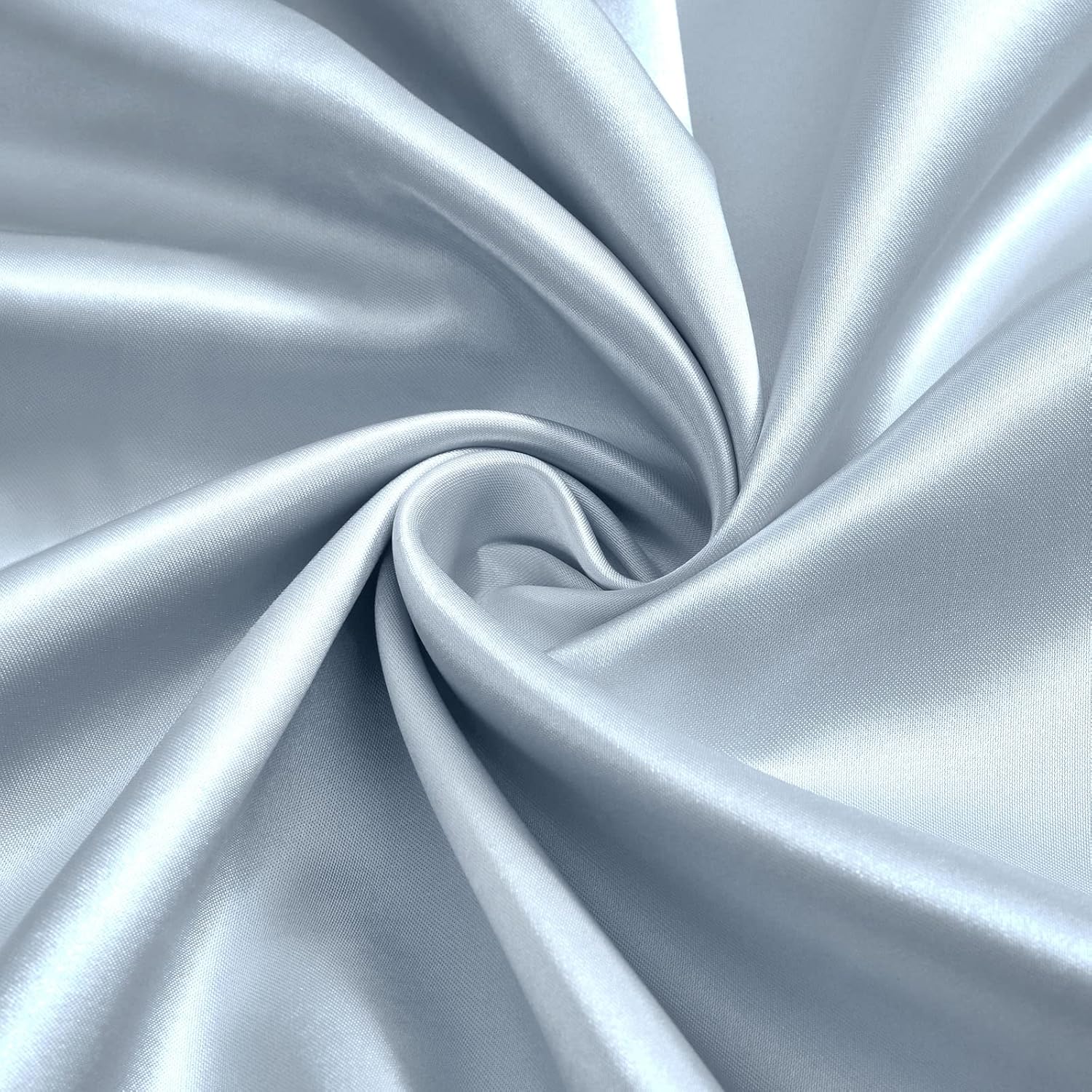 Ersmak 7 Pieces Satin Sheets Set Queen Size, Luxury Silky Light Blue Satin Bed Sheets Set with 1 Deep Pocket Fitted Sheet, 1 Soft Flat Sheet, 4 Queen Pillowcases and 1 Body Pillowcase