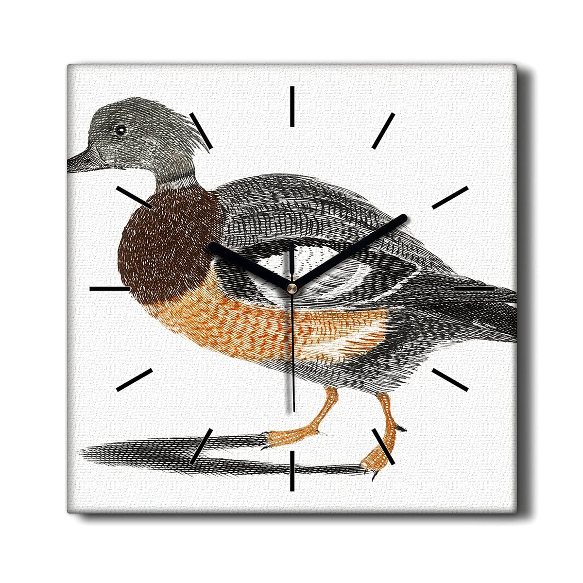 Horloge sur toile oiseau animal apporte de la poésie à votre décoration