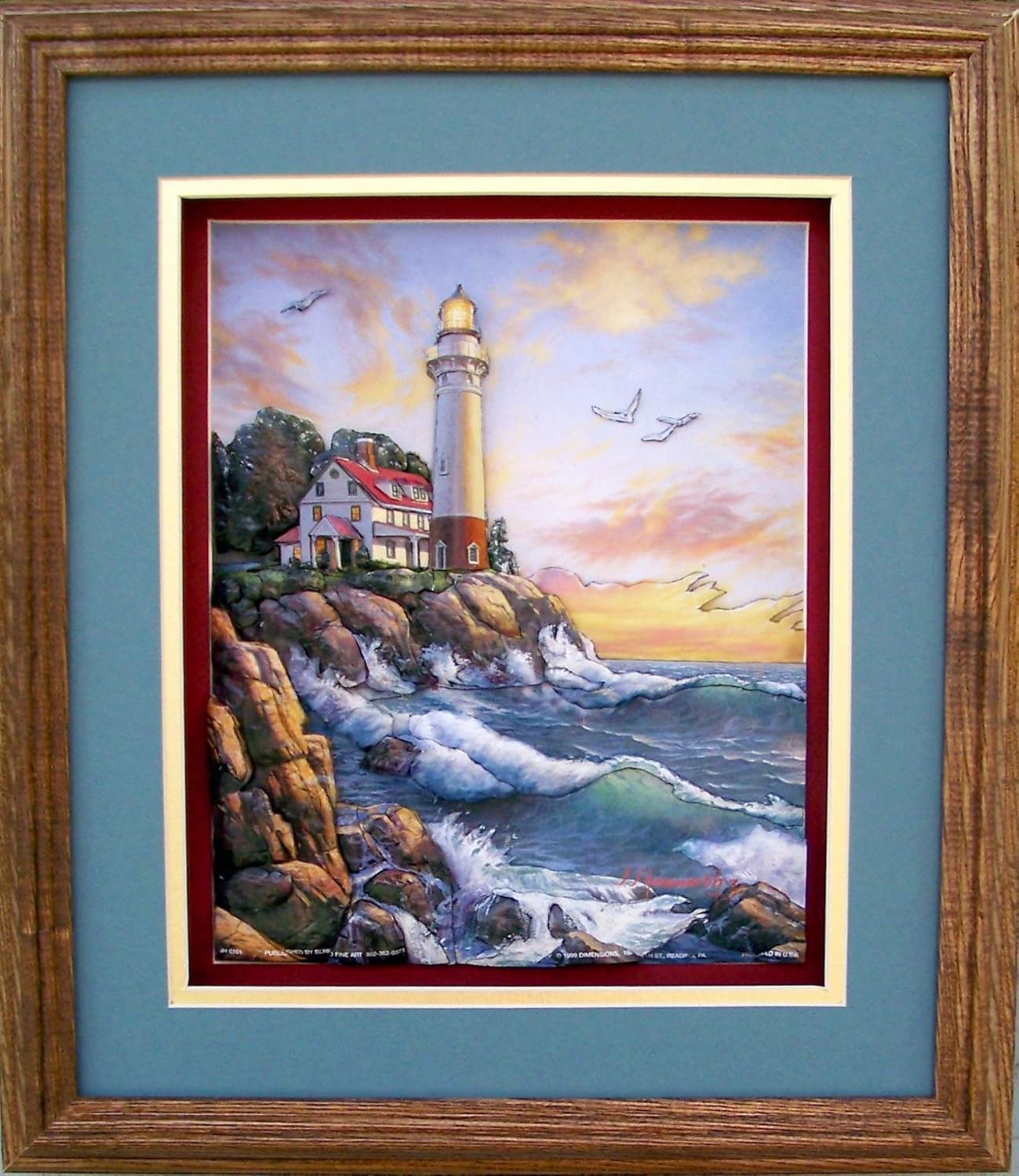 Rocky Shore Lighthouse I - Paper Tole 3D Decoupage Craft Kit 16x20 inches 16-0301