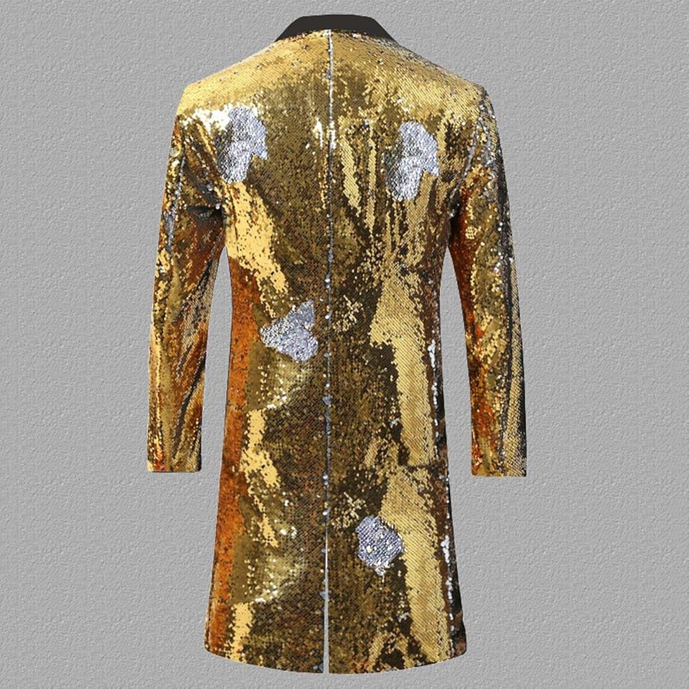 Veste De Smoking À Paillettes Pour Homme Un Bouton Casual Fit