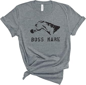 تي شيرت نسائي من Equestrian Creations Boss Mare بقصّة مريحة على شكل حصان فاخر هدية لمحبي المهر