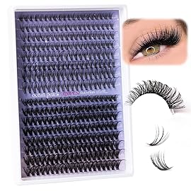 Individual Lashes with bond and seal Lash Remover DIY Lash Extension Kit 320 Pcs Cluster Lashes 10-16mm Natural Light C/D False Eyelashes for Beginner Makeup at Home (20D+50D