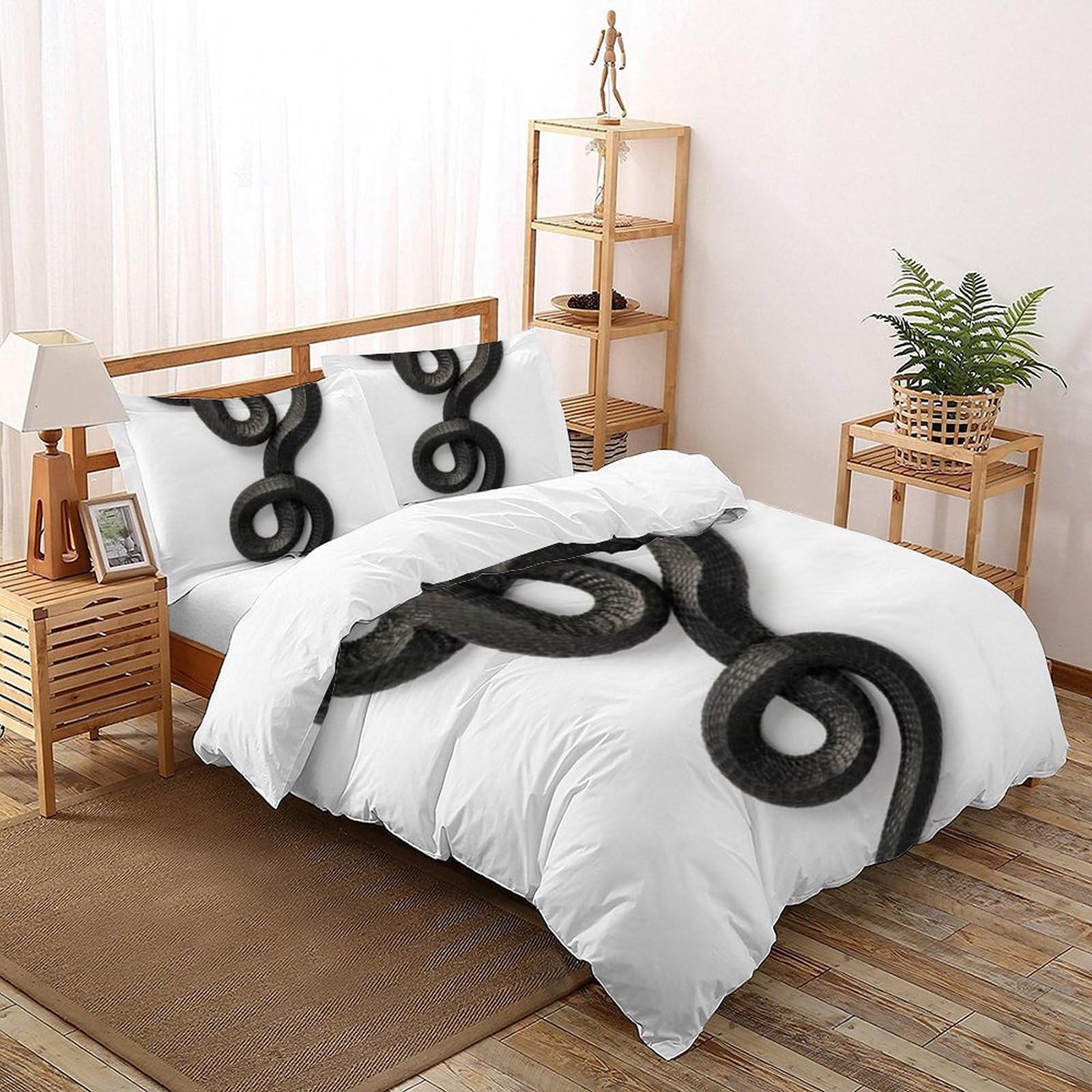 Housse de couette serpent 3D en microfibre pour transformer la chambre enfant