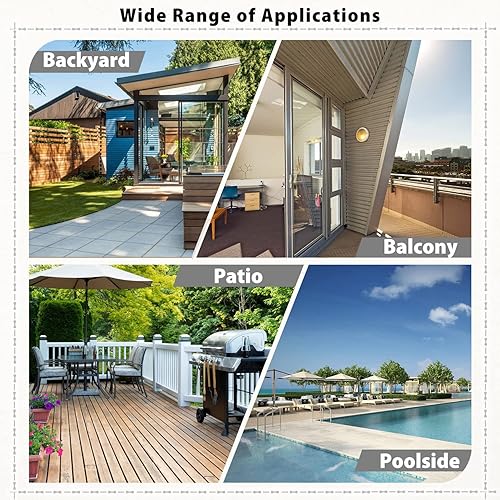 Miniatura 6 de FDW Juego de muebles de patio de 3 piezas sillas de mimbre para patio juego de bistró para exteriores muebles para patio trasero porche piscina