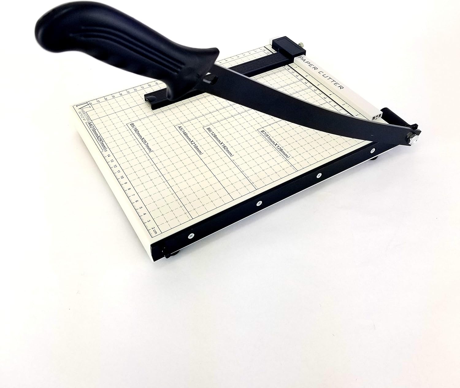 A4 Guillotine Paper Cutter with Metal Base, (12" x 10" inch top), Paper Trimmer with Multi Sheet Capacity, Heavy Duty Blade for Photo Craft Cardstock, Large Paper Cutter for Home or Office : Rotary Paper Trimmers : Office Products