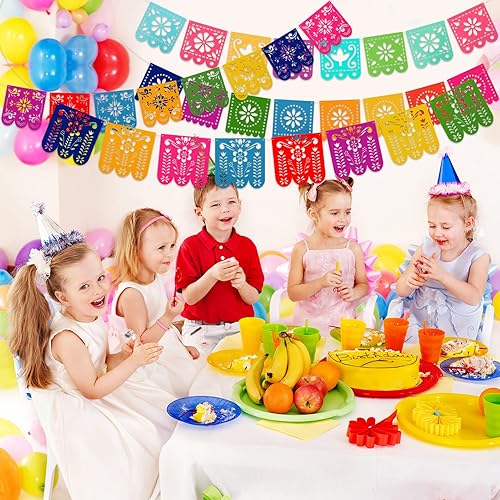 Miniatura 5 de 4 pancartas de decoración de fiesta mexicana, pancarta de fieltro para decoración del Cinco de Mayo, decoración del día de los muertos, pancarta