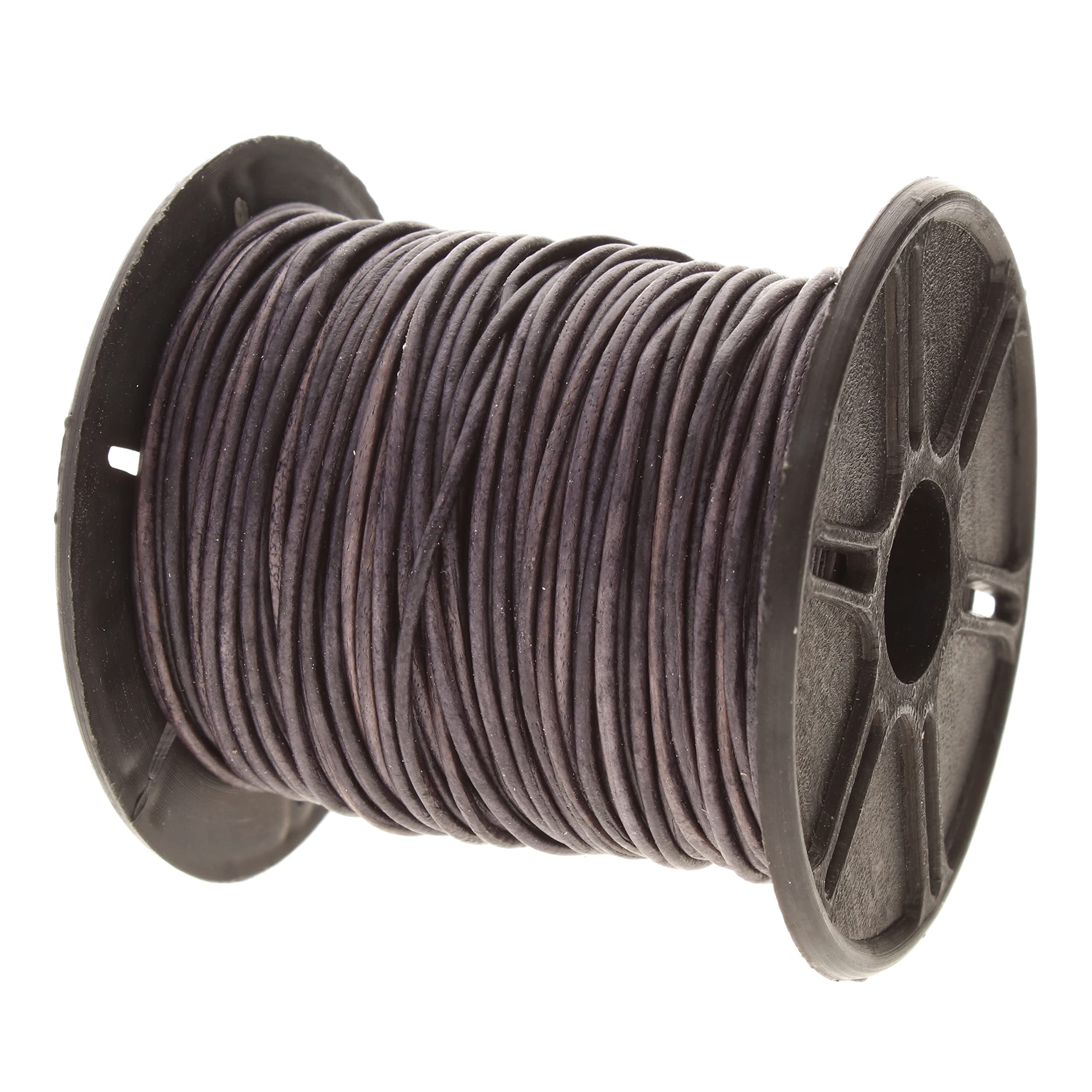 Cordon cuir indien 1mm brun foncé vieilli The Beadsmith de 22,8 mètres pour création de bijoux