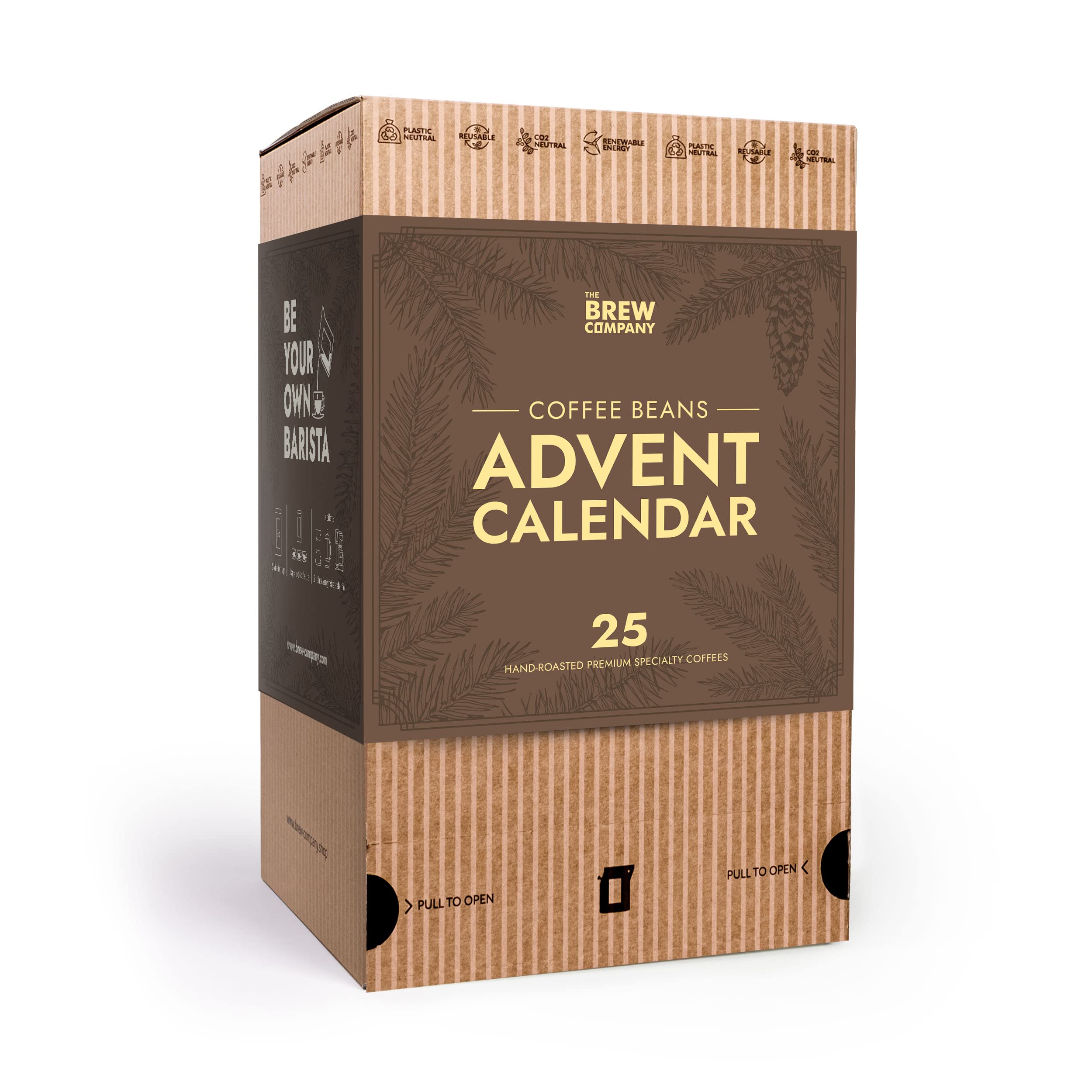 Kaffee Adventskalender 2025 für Männer & Frauen - Weihnachtskalender 2025 mit 25 Gourmet Ganze-Bohnen-Kaffees aus Aller Welt | Kaffee Probierset für Erwachsene | Geschenke für Mann & Frau Ganze Bohnen