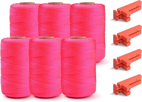 HASWARE Mason Line - Cuerda de nailon trenzado para herramientas de jardinería o mampostería, nivel de línea de cuerda de construcción para jardín y