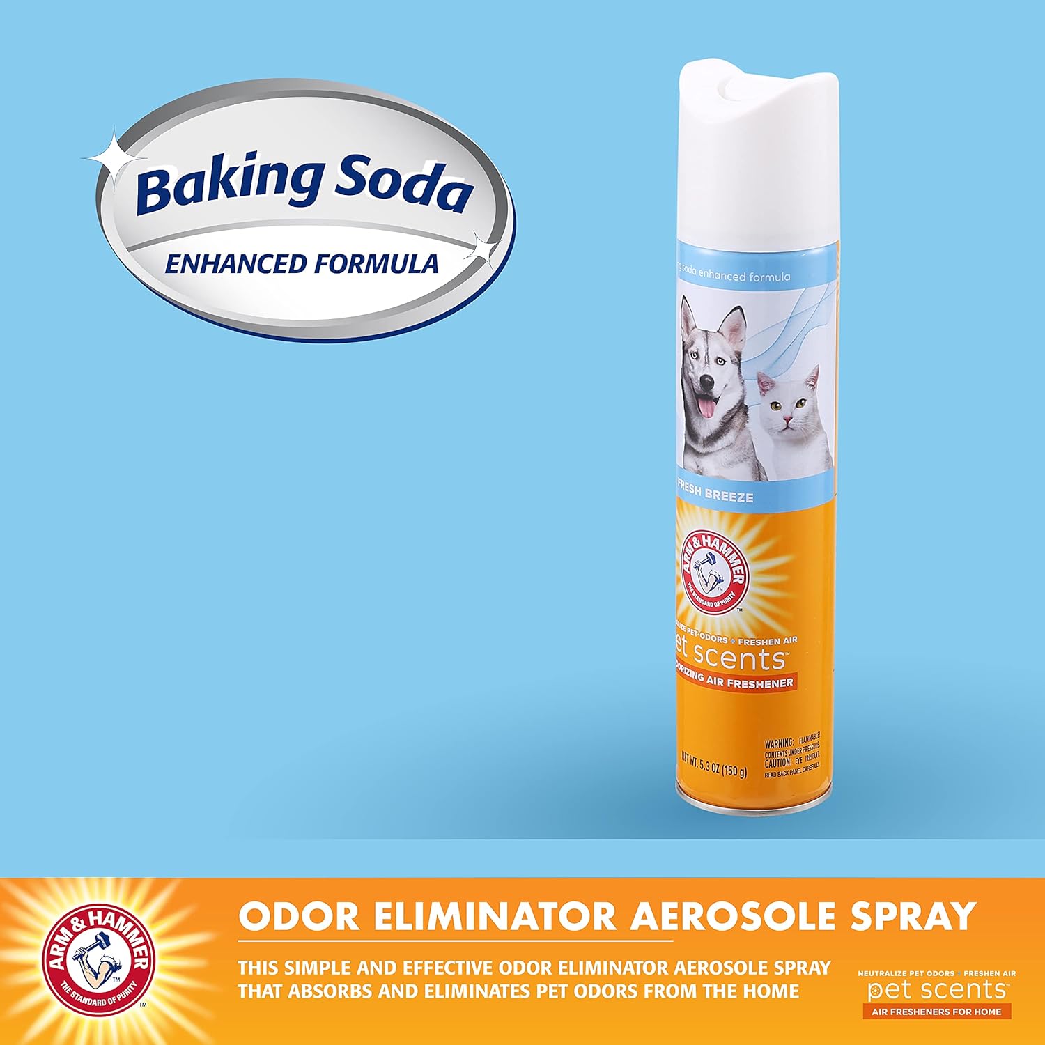 Arm & Hammer for Pets Pet Scents Pet Air Freshener in Lavender Fields | Pet Odor Spray with Baking Soda Enhanced Formula to Eliminate Pet Odors | 5.3 Oz Pet Air Freshener for Home, FF12727 : Everything Else