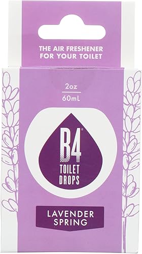 B4 - Gotas desodorantes para inodoro y baño, botella de 2 onzas (lavanda primavera)