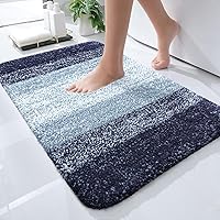 Vista 1 de OLANLY Alfombras de baño de 24 x 16 pulgadas, microfibra extra suave y absorbente, parte trasera de goma, secado rápido, lavables a máquina, tapetes