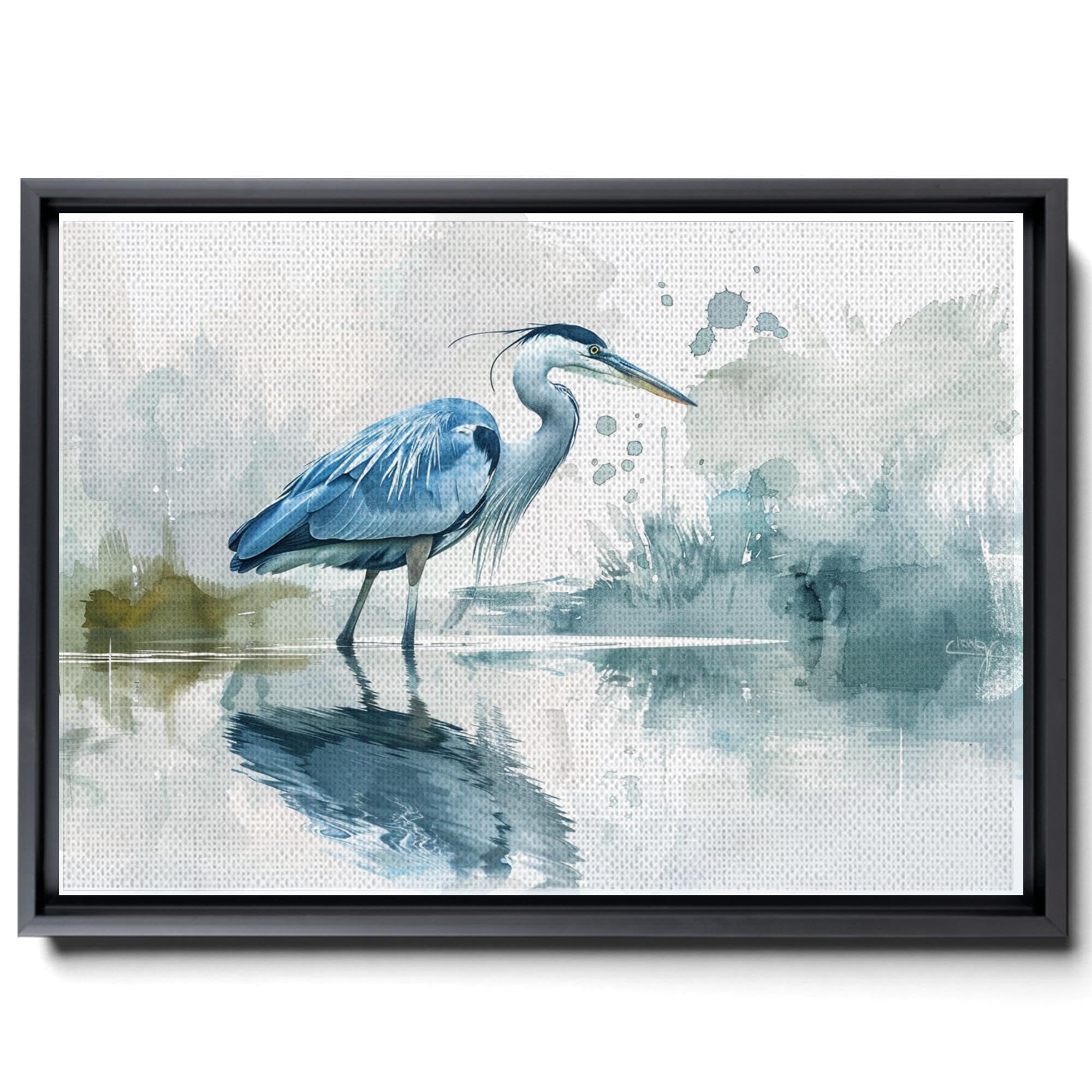 Great Blue Heron, Extra Large Great Blue Heron Wall Art Print, Extra Large Modern Great Blue Herons, Great Blue Heron Wall Art, Modern Art Canvas, Print