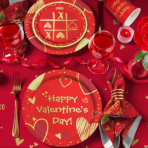 Miniatura 30 de Kit de suministros para fiestas de fútbol para 25 personas, incluye platos llanos desechables, platos de postre, servilletas, tazas y mantel