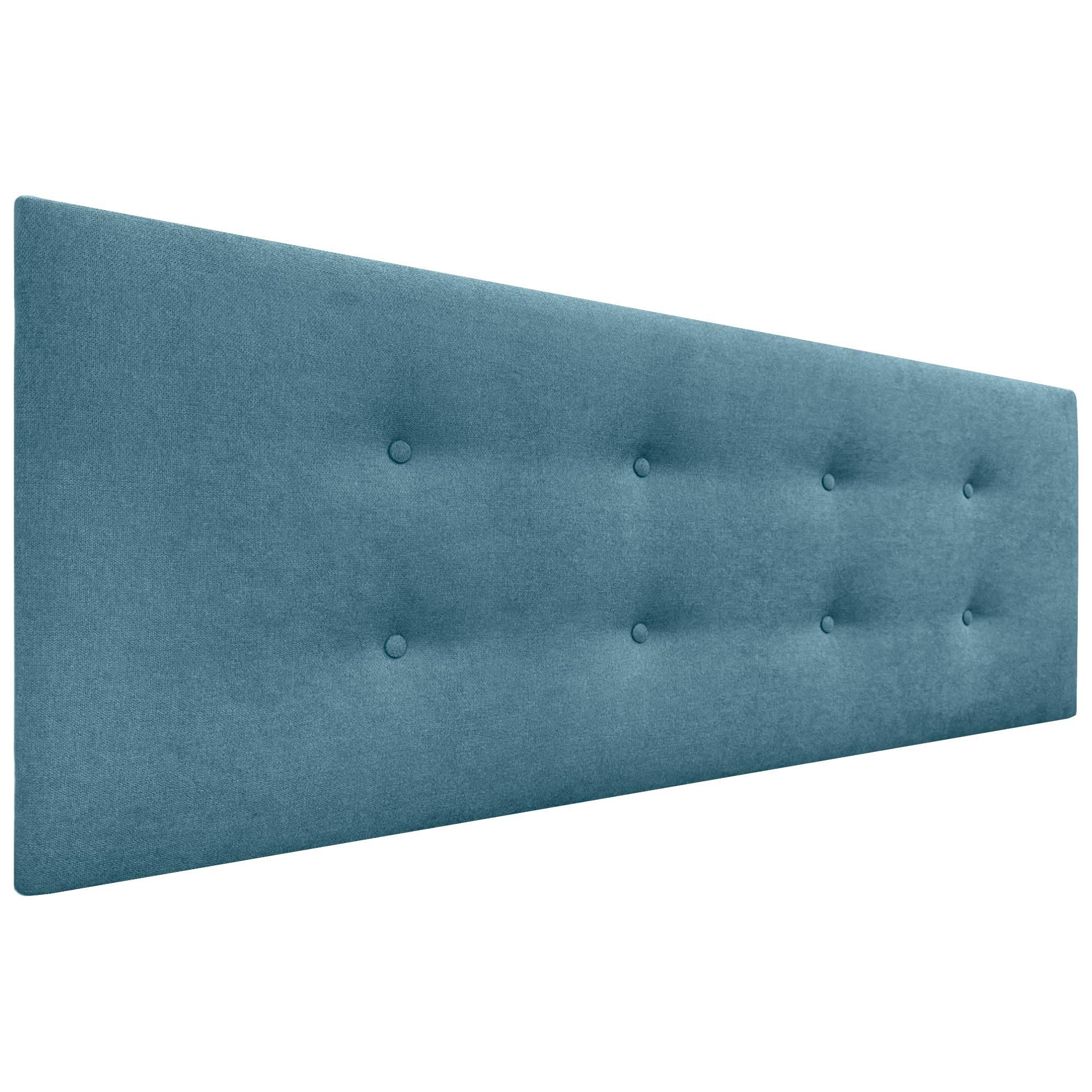 DHOME Cabecero de Polipiel o Tela AQUALINE Pro con 2 hileras de Botones Cabezal tapizado Cama Lujo (Tela Turquesa, 150x50cm (Camas 150/160))