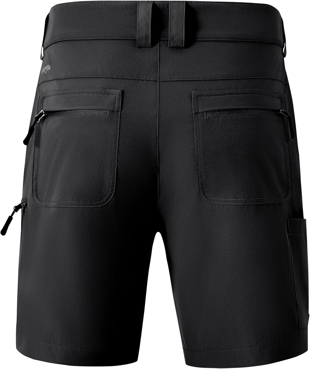 FitsT4 Sports Mens Shorts 7 Inch Inseam Stretch Water Resistant Hiking Cargo Shorts with Elastic Waistband