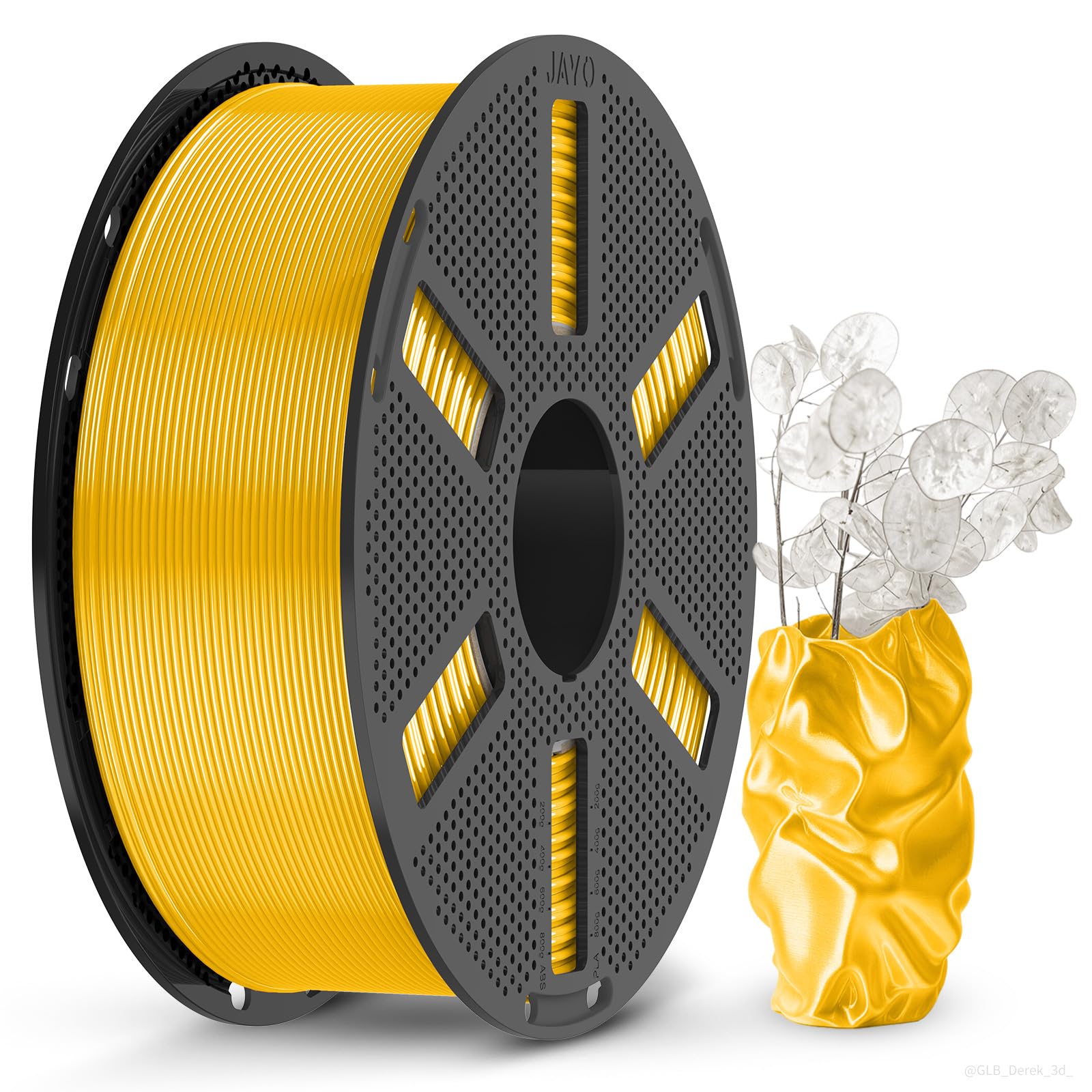 JAYO Silk PLA 3D Printer Filament 1.75mm, 1.1kg, Gold