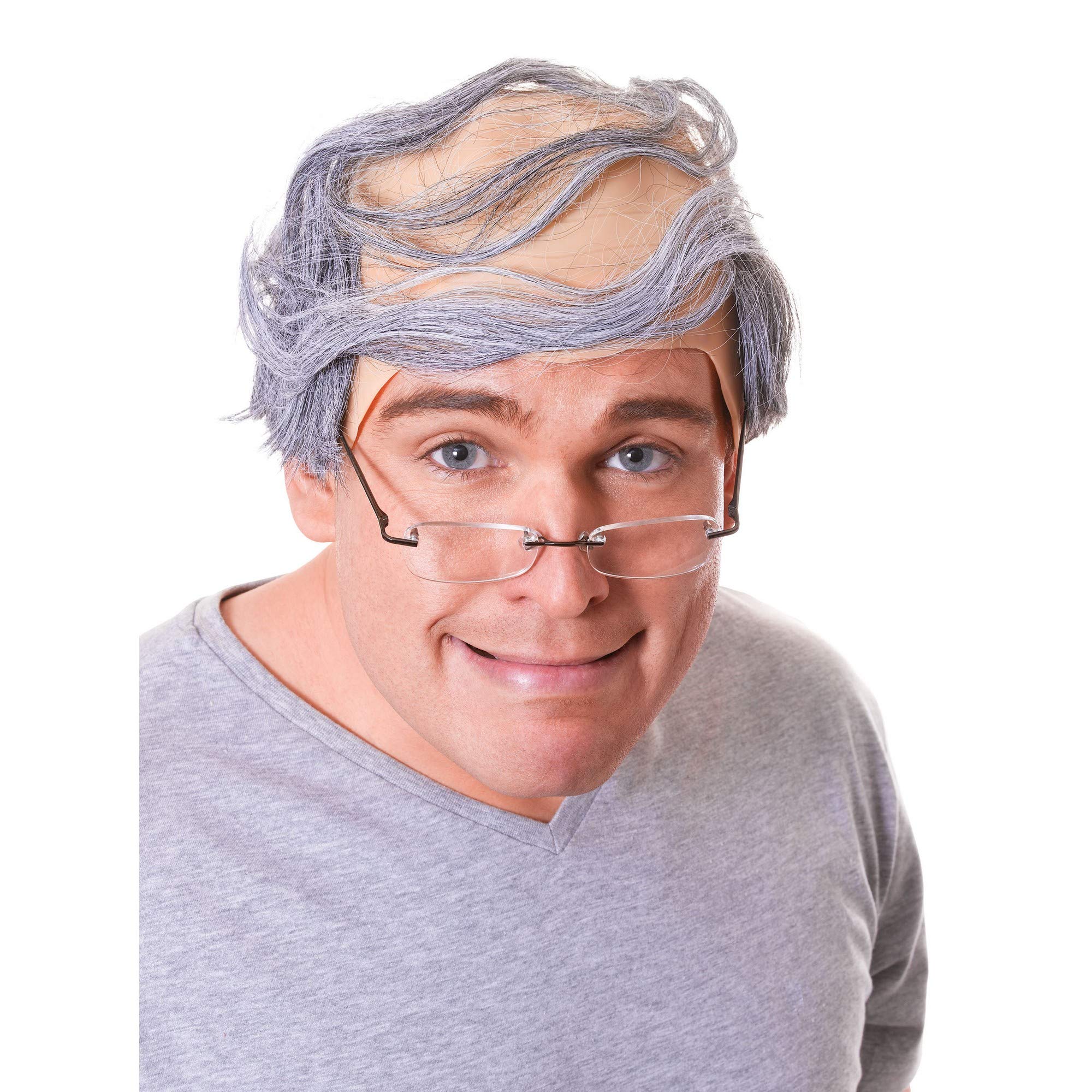 Realistic Baldy Man Adult Wig, 1 Pc. - Perfect Accessory for Parties, Cosplay, Doctors & Nurses, Nuns & Vicars, Wizards, & World Book Day Halloween Halloween