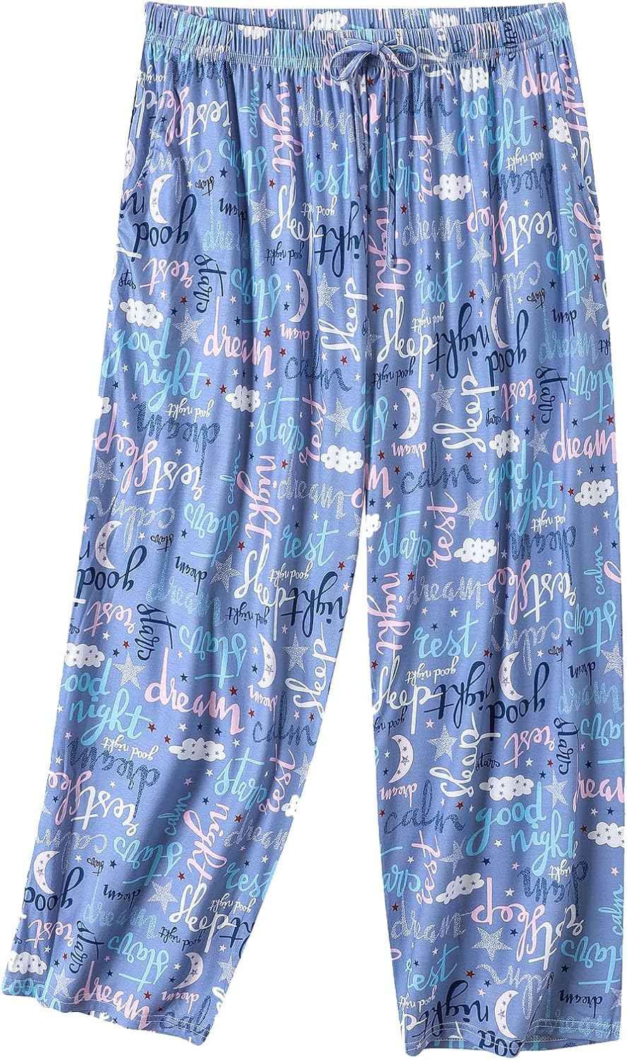 SWOMOG Women's Pajama Shorts Comfy Lounge Bottoms Drawstring Sleep Shorts Casual Pj Boxer with Pockets 1 Pack/2Pack
