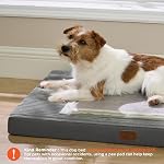 Bedsure ComfyFleece Dog Bed Large, 89x56x7CM Orthopedic Dog Crate Bed with Removable Washable Cover for Large Dogs, NOT WATERPROOF Egg Crate Foam Dog Bed Mat with Anti-Slip Bottom, NOT Chewproof, Grey