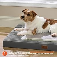 Vista 2 de Bedsure ComfyFleece Dog Beds Large Sized Dog- Orthopedic Pet Beds for Crate with Removable Machine Cover, NOT Waterproof Egg Crate Foam Puppy Mat