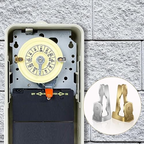 Miniatura 6 de Kit de 12 piezas de interruptor de tiempo, temporizador de piscina con clips de encendido y apagado compatibles con Intermatic 156T1978A para