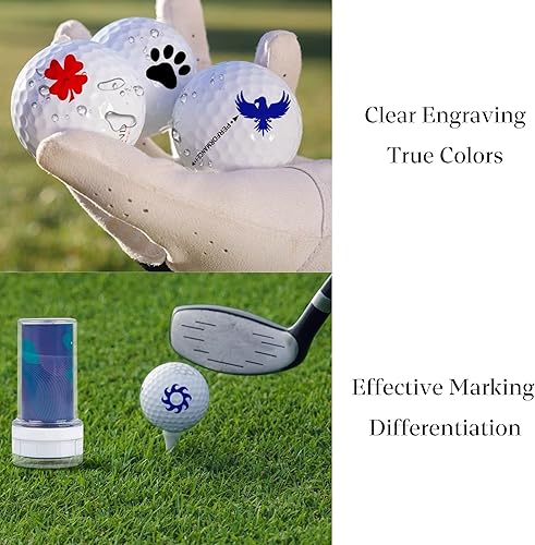 Miniatura 3 de Sello marcador personalizado para pelotas de golf, sello personalizado para pelotas de golf, marcador de pelota fotosensible impermeable,