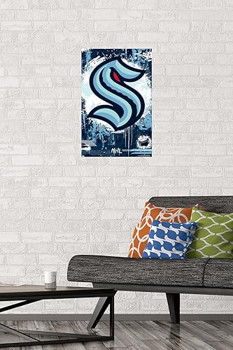 Miniatura 7 de Trends International NHL Seattle Kraken - Póster de pared con logotipo Maximalist 23