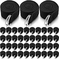 Leyndo Yoga Straps 6ft Adjustable Non-Slip Cotton Stretching Straps with D-Ring Buckle - 24 Pack for Pilates Yoga Gym Workouts