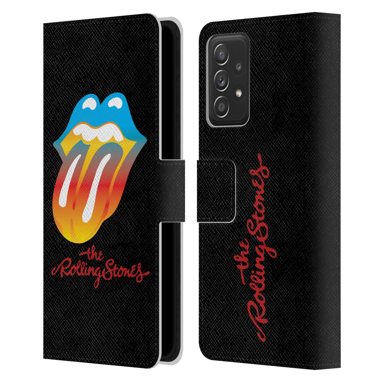 Carcasa de cuero tipo libro Samsung Galaxy A53 5G funda original The Rolling Stones 7