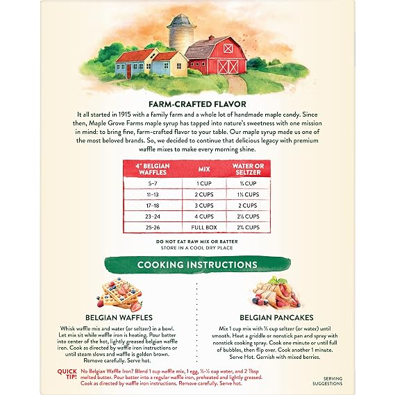 Maple Grove Farms Belgian Waffle Mix, 24 Ounce