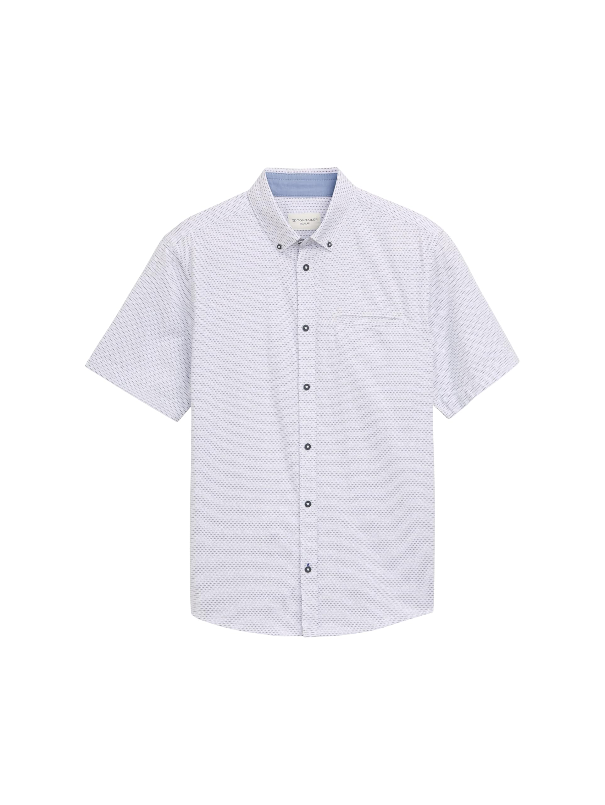 TOM TAILOR Herren Regular Fit Kurzarmhemd aus Baumwolle