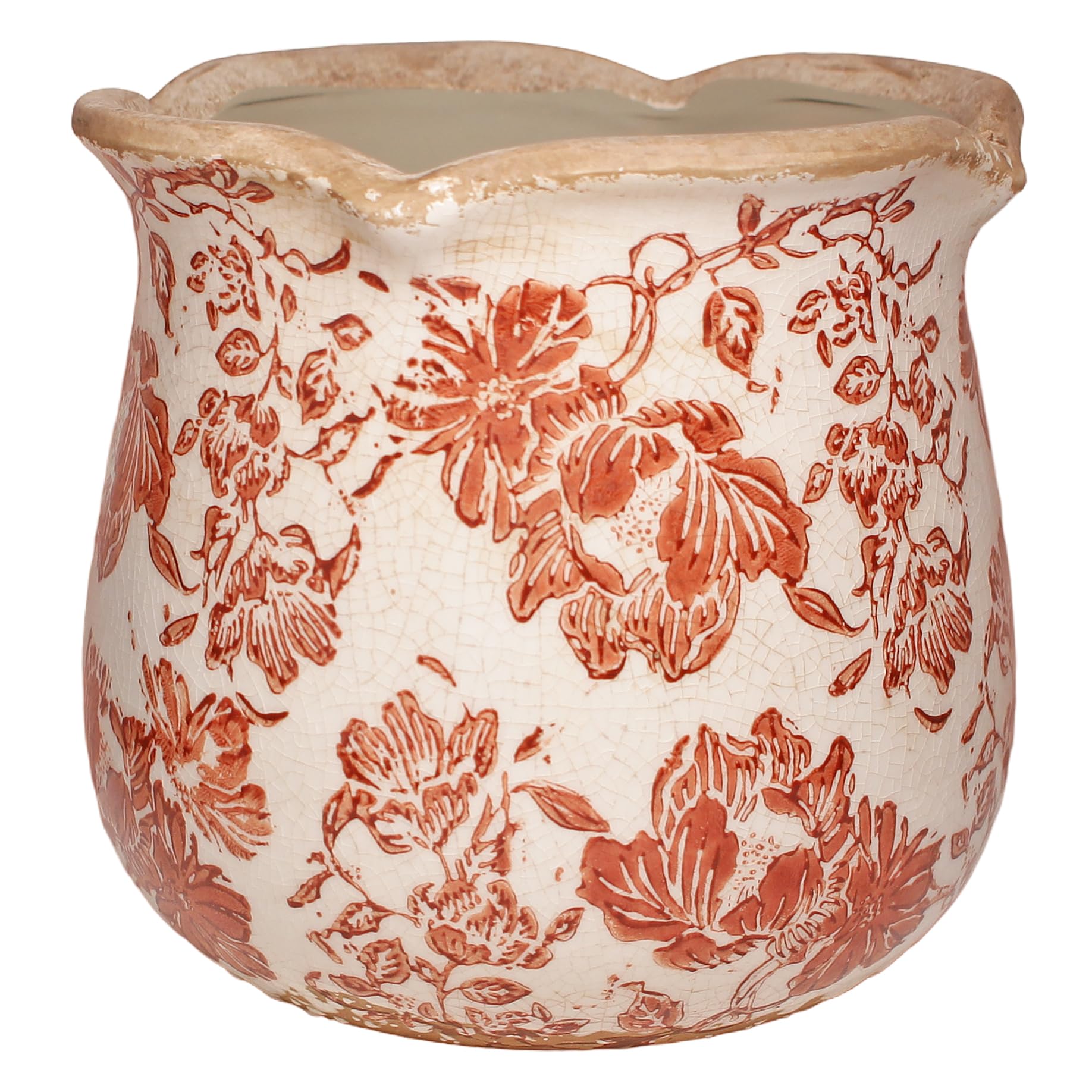 Country Farmhouse Vintage Distressed Ceramic Planter