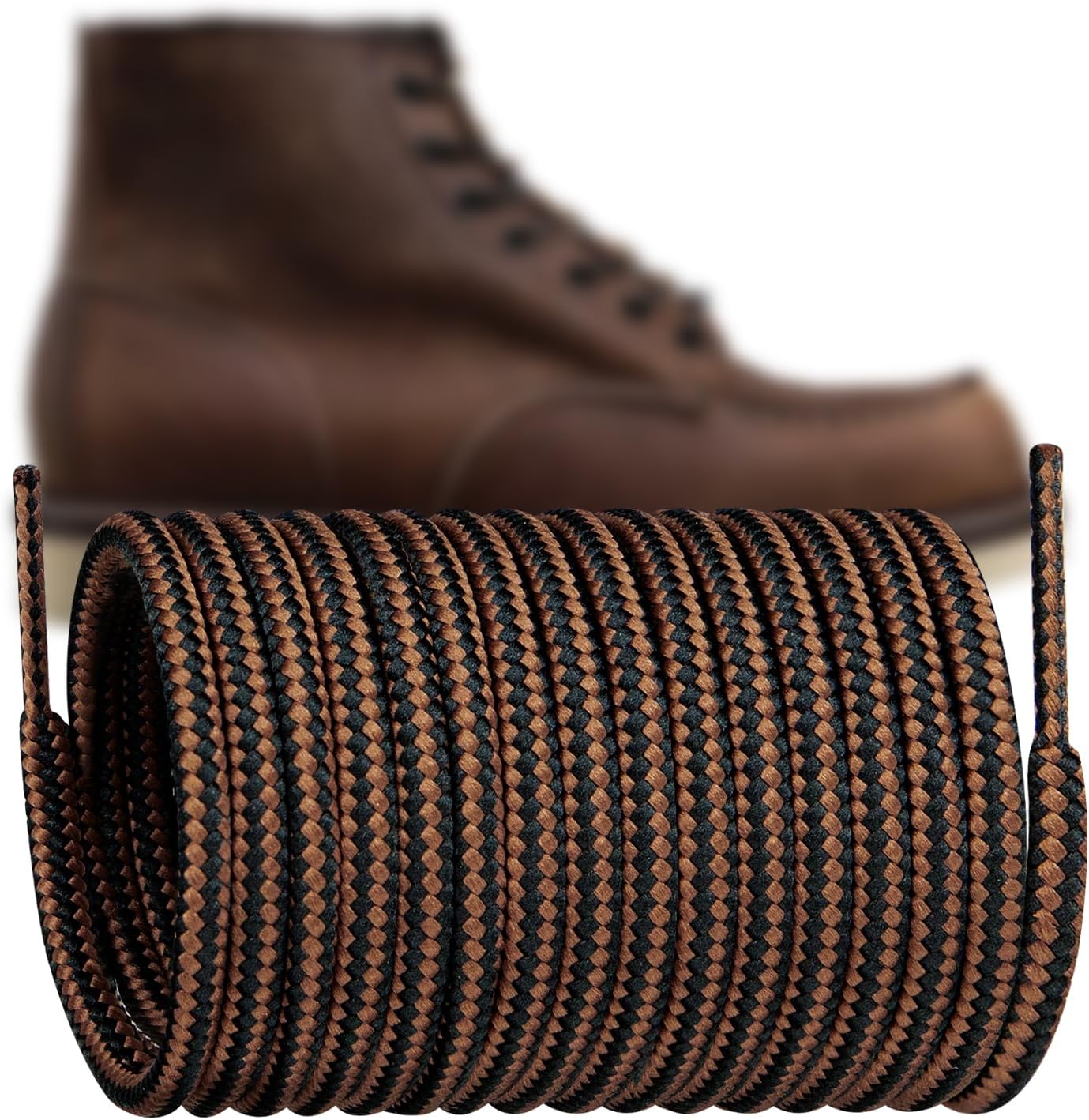 Endoto Shoelaces for Carhartt Wedge Boot, 4.5MM Round Shoe Laces Strings Replacement for Hiking Working Shoes