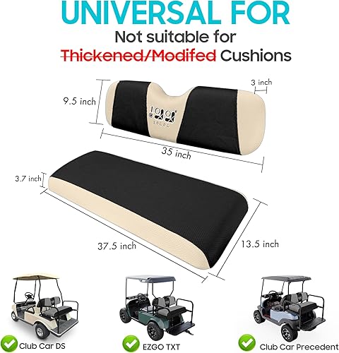 Miniatura 3 de 10L0L Funda universal para asiento trasero de carrito de golf, material duradero y transpirable, se ajusta como un guante para Yamaha EZGO y Club