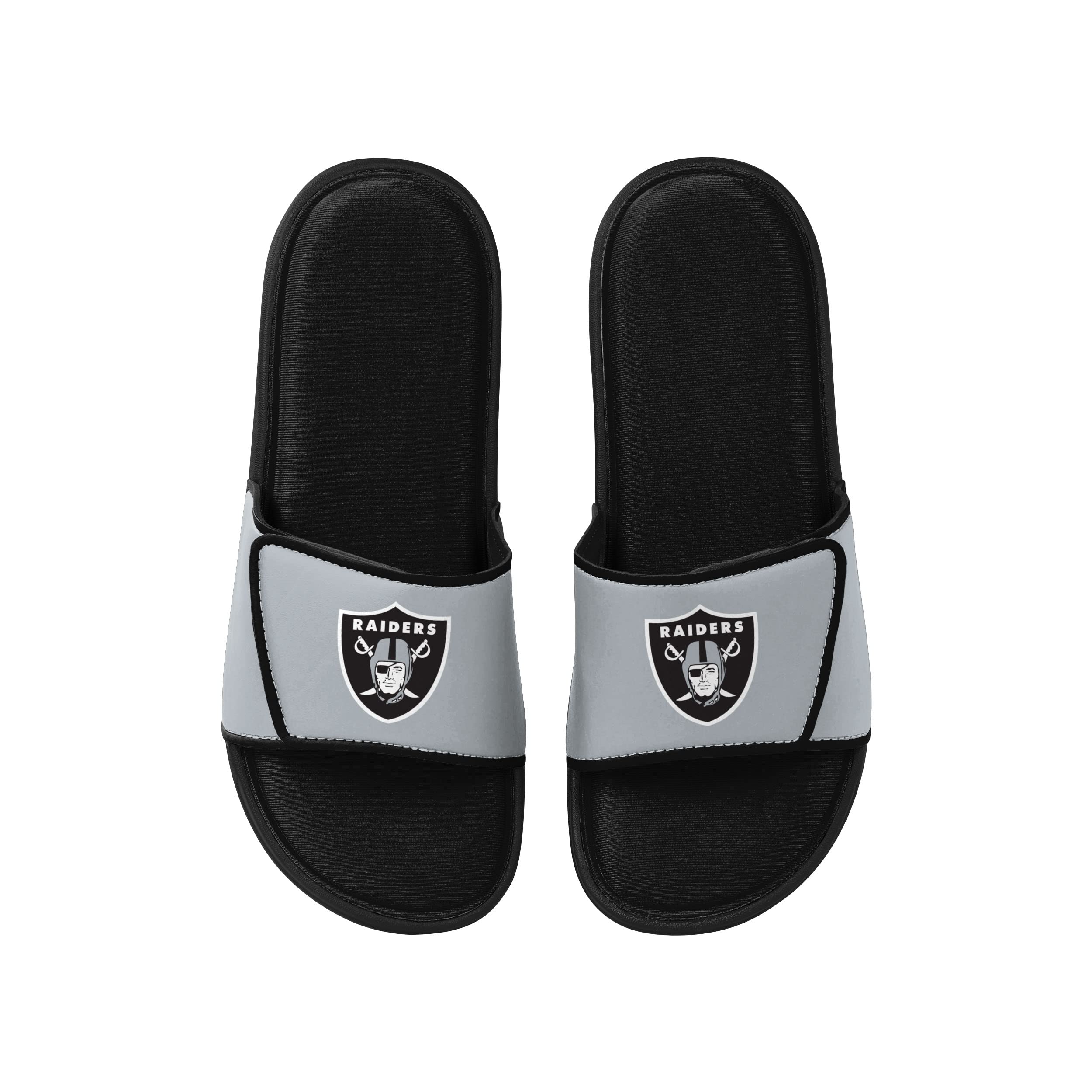 FOCO mens NFL Team Logo Sport Shower Foam Slide Flip Flop Sandals