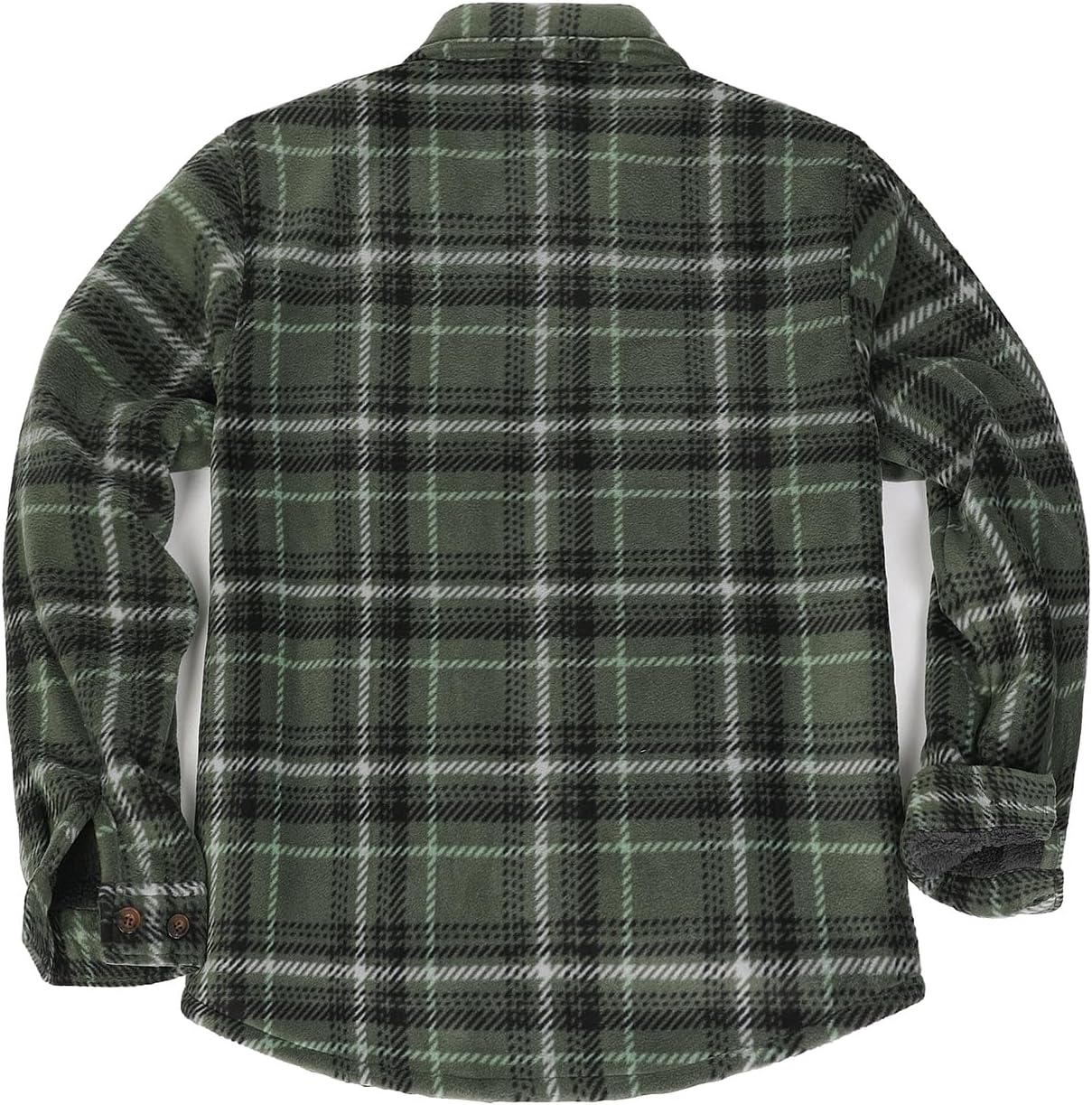 Men's Warm Sherpa Lined Fleece Plaid Flannel Shirt Jacket(All Sherpa Fleece Lined)