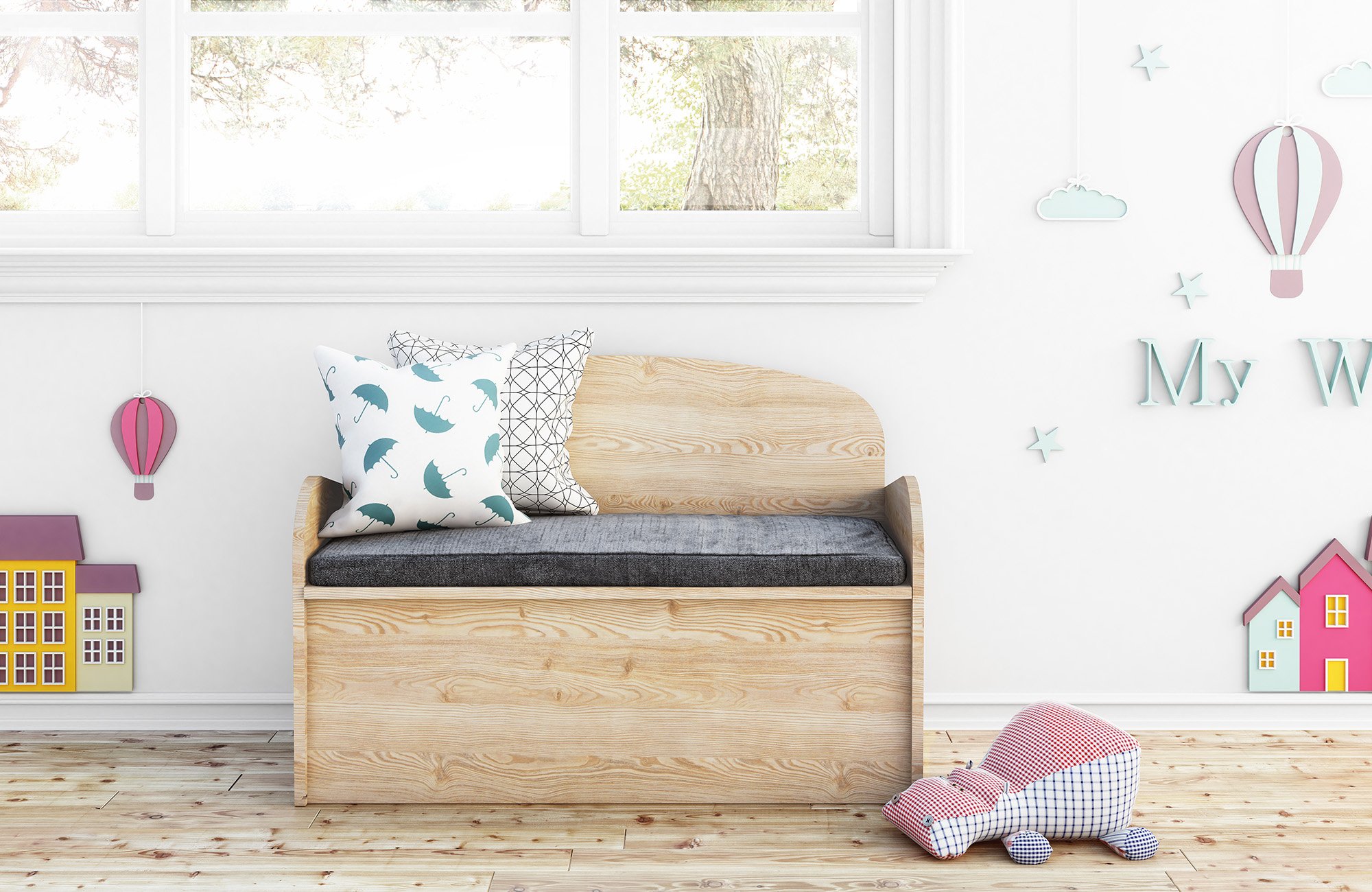 Image secondaire de ASTIGARRAGA KIT LINE, S.L. 75277 Banc Coffre déco en pin 90 x 62 x 38 cm, Bois, Beige, H120,7x50x25cm